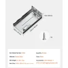 VEVOR Drawer Slides Brackets, 10 Pairs Drawer Rails for 100 LBS Side Mount Ball Bearing Rail, Heavy Duty Cabinet Drawer Bracket for Dresser Drawer Track Runners, Kitchen Replacement Part for DIY