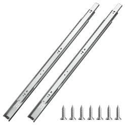 VEVOR Drawer Slides, 20 inch, 10 Pairs Full Extension Ball Bearing Cabinet Rails, 100 LB Load Capacity Heavy Duty Side Mount Dresser Drawer Slides, Drawer Track Runners for Kitchen DIY Replacement