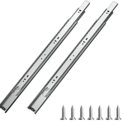 VEVOR Drawer Slides, 18 inch, 10 Pairs Full Extension Ball Bearing Cabinet Rails, 100 LB Load Capacity Heavy Duty Side Mount Dresser Drawer Slides, Drawer Track Runners for Kitchen DIY Replacement