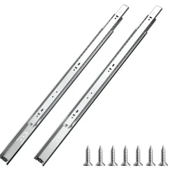 VEVOR Drawer Slides, 22 inch, 10 Pairs Full Extension Ball Bearing Cabinet Rails, 100 LB Load Capacity Heavy Duty Side Mount Dresser Drawer Slides, Drawer Track Runners for Kitchen DIY Replacement