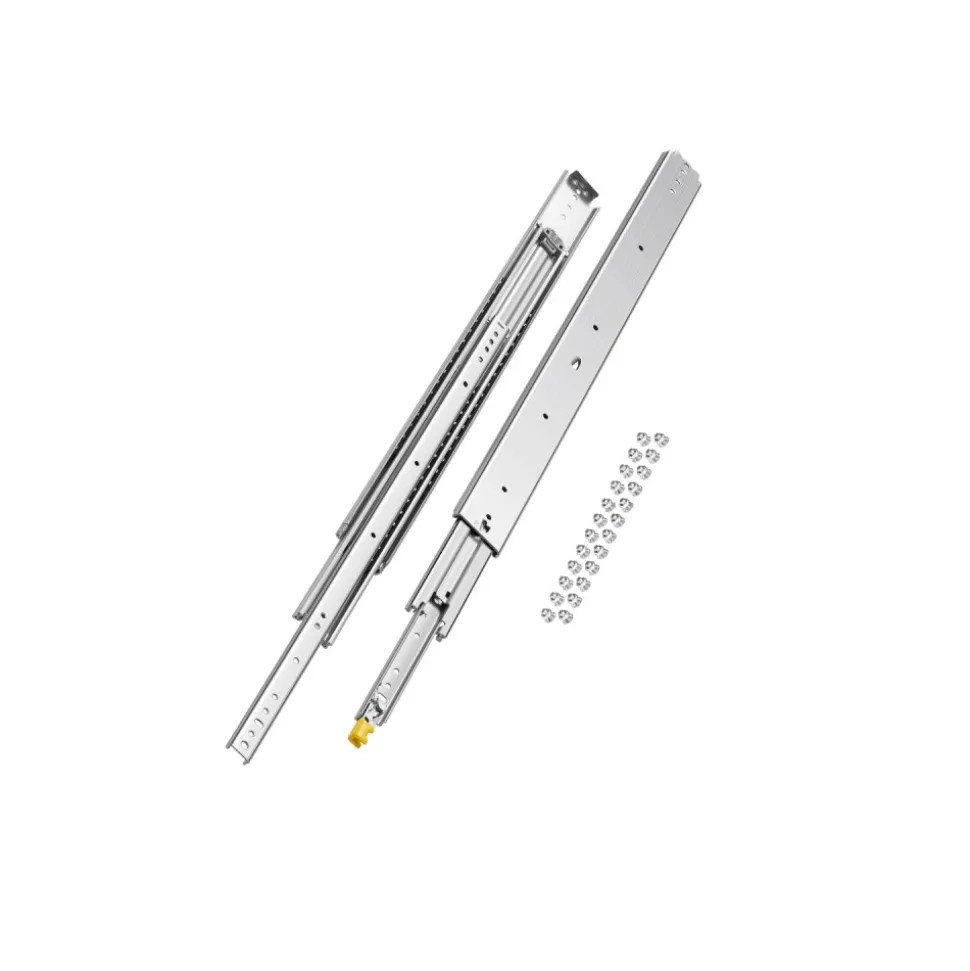 VEVOR Drawer Slides, 1 Pair 36inch Locking Drawer Slides, 500lbs Load Capacity, Side Mount Ball Bearing Drawer Glides, Long Full Extension Drawer Slide
