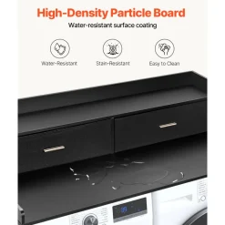 VEVOR 2 Drawers Washer Dryer Countertop with 2-Tier Shelf, 54
