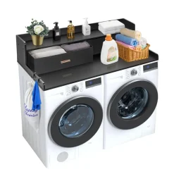 VEVOR 2 Drawers Washer Dryer Countertop with 2-Tier Shelf, 54