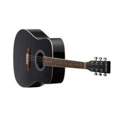 VEVOR Dreadnought Acoustic Guitar, 41 in, 6-String Black Solid Spruce Top Guitar, Beginner Bundle with Gig Bag, Tuner, Strap, Steel Strings, Picks, Capo, Rosewood Fingerboard, for Adult Taller Player