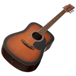 VEVOR Dreadnought Acoustic Guitar, 39 in, 6-String Natural Solid Spruce Top Guitar, Portable Bundle with Gig Bag, Tuner, Strap, Steel Strings, Picks, Capo, Rosewood Fingerboard, for Beginner Adults