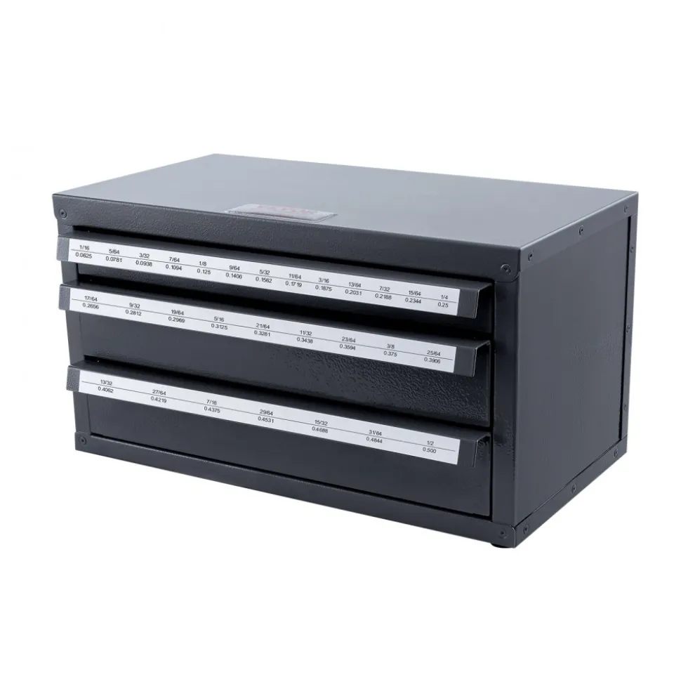 VEVOR Drill Bit Dispenser Cabinet, Five-Drawer Drill Bit Organizer Cabinet for 33/64" to 63/64" Steel Drill Dispenser Organizer Cabinet with Labels, Stackable Drill Dispenser for Drill Bit Storage