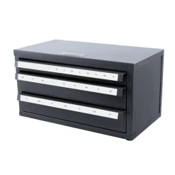VEVOR Drill Bit Dispenser Cabinet, Three-Drawer Drill Bit Organizer Cabinet for 1mm to 13mm, Steel Drill Dispenser Organizer Cabinet with Labels, Stackable Drill Dispenser for Drill Bit Storage