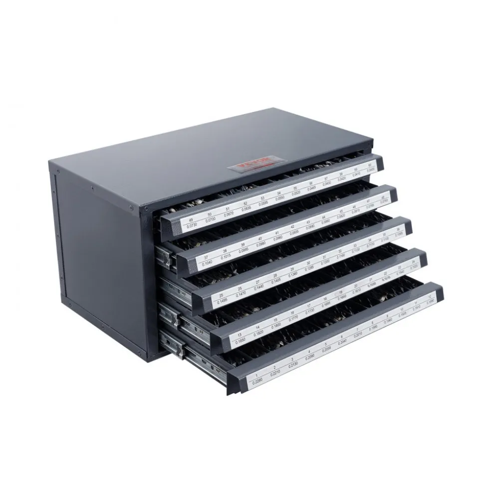 VEVOR Drill Bit Dispenser Cabinet, Five-Drawer Drill Bit Organizer Cabinet for #1 to #60 Steel Drill Dispenser Organizer Cabinet with Labels, Stackable Drill Dispenser for Drill Bit Storage