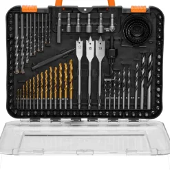 VEVOR Drill Bit Set, 100 Pieces Drill and Driver Bit Set, Screwdriver Bit Set Suitable for Wood Metal Cement Drilling and Screw Driving, Drill Bit Sets Combo Kit Assorted in Organized Carrying Case
