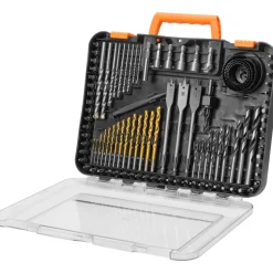VEVOR Drill Bit Set, 100 Pieces Drill and Driver Bit Set, Screwdriver Bit Set Suitable for Wood Metal Cement Drilling and Screw Driving, Drill Bit Sets Combo Kit Assorted in Organized Carrying Case
