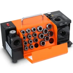 VEVOR Drill Bits Sharpener, 3-20mm End Mill Grinder Sharpener, Lip Relief Angle & 95°-135° Point Angle Adjustable Drill Bit Re-Sharpener, Portable Sharpening Machine with 18 Collets, CBN & SDC Wheel