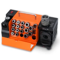 VEVOR Drill Bits Sharpener, 3-20mm End Mill Grinder Sharpener, Lip Relief Angle & 95°-135° Point Angle Adjustable Drill Bit Re-Sharpener, Portable Sharpening Machine with 18 Collets, CBN & SDC Wheel