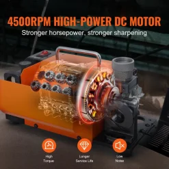 VEVOR Drill Bits Sharpener, 3-13mm Drill Bits Grinder Sharpener, Lip Relief Angle & 95°-135° Point Angle Adjustable Drill Bit Re-Sharpener, Portable Sharpening Machine with 11 Collets, CBN & SDC Wheel