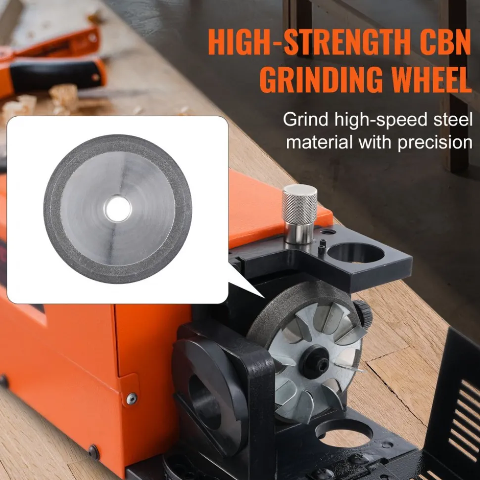 VEVOR Drill Bits Sharpener, MR-13A End Mill Grinder Sharpener 3-13mm, 95° to 135° Point Angle Adjustable Drill Bit Re-Sharpener, Portable Bits Sharpening Machine with 11 Collets, CBN Wheel for HSS