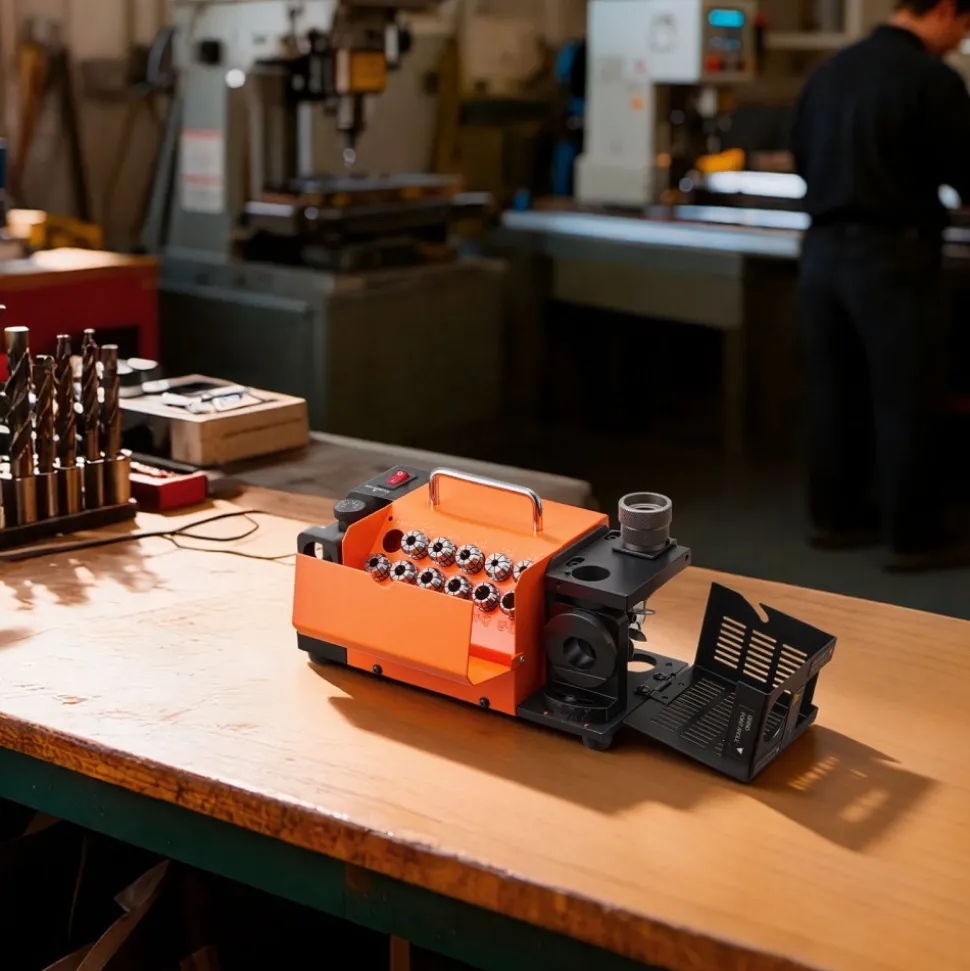 VEVOR Drill Bits Sharpener MR-13A+, 3-15mm Drill Bit Grinder Sharpener with 95°-135° Adjustable Point Angle, 5800RPM High Speed Re-Sharpening Machine with 13 Collets & CBN Wheel for Workshops Garages