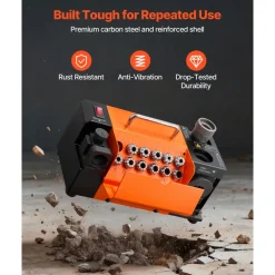 VEVOR Drill Bits Sharpener MR-13A+, 3-15mm Drill Bit Grinder Sharpener with 95°-135° Adjustable Point Angle, 5800RPM High Speed Re-Sharpening Machine with 13 Collets & CBN Wheel for Workshops Garages