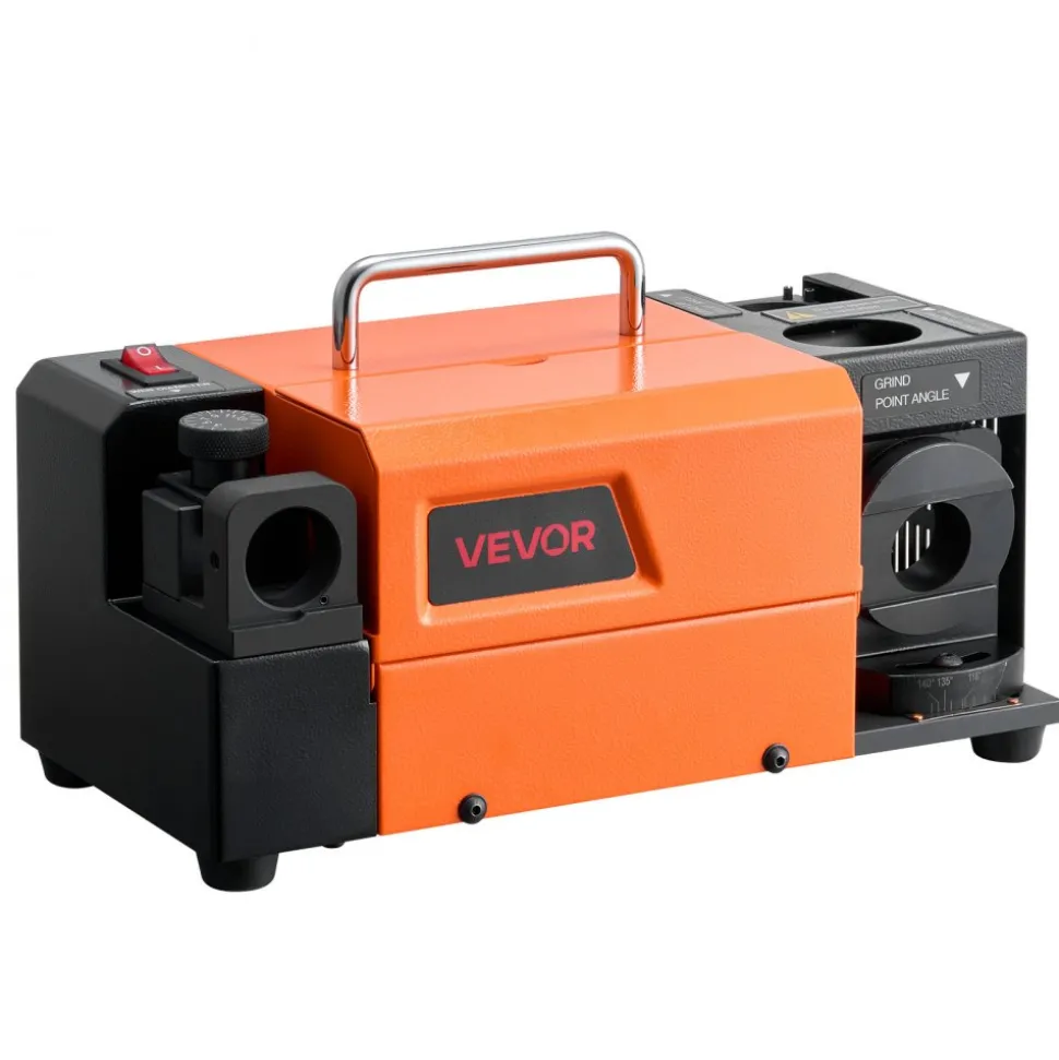 VEVOR Drill Bits Sharpener MR-13A+, 3-15mm Drill Bit Grinder Sharpener with 95°-135° Adjustable Point Angle, 5800RPM High Speed Re-Sharpening Machine with 13 Collets & CBN Wheel for Workshops Garages