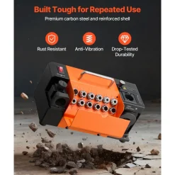VEVOR Drill Bits Sharpener MR-13B+, 3-15mm Drill Bit Grinder Sharpener with Adjustable Lip Relief Angle & 95°-135° Point Angle, 5800RPM High Speed Re-Sharpener with 13 Collets, CBN & SDC Wheels