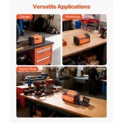 VEVOR Drill Bits Sharpener MR-13B+, 3-15mm Drill Bit Grinder Sharpener with Adjustable Lip Relief Angle & 95°-135° Point Angle, 5800RPM High Speed Re-Sharpener with 13 Collets, CBN & SDC Wheels