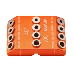 VEVOR Drill Guide, 30/ 45/ 90 Degree Angle 4 Sizes Portable Precision Drilling Guide Jig, for Drilling Angled or Horizontal Holes, Aluminum Alloy, for Deck Cable Railing Wood Post Stair Handrail