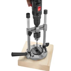 VEVOR Drill Guide, Multi-Angle Press Portable Precision Drilling Guide Jig Attachment, with Large Handle and Mounting Holes, Aluminum Alloy, for Drilling Angled or Straight Holes, for Wood Working