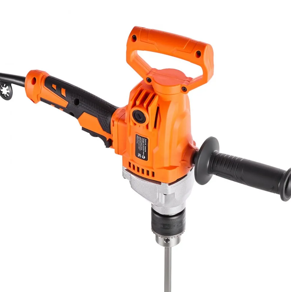 VEVOR Drill Mixer, 5/8 inch Corded Electric Drill Mixer Set, 0-850RPM 5.8A Mixing Drills, Mixing Drills Machine with D-Handle for Drilling & Blending, Handheld Cement Mixers for Fodder, Paint, Cement
