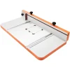 VEVOR Drill Press Table, 24 in x 12 in, Worktable with an Adjustable Fence and Stop Block, Highly Compatible T-Slots, MDF Tabletop, Built-In Scale, Support Multiple Clamps and Vises, for Drill Presses