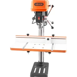 VEVOR Drill Press Table, 24 in x 12 in, Worktable with an Adjustable Fence and Stop Block, Highly Compatible T-Slots, MDF Tabletop, Built-In Scale, Support Multiple Clamps and Vises, for Drill Presses