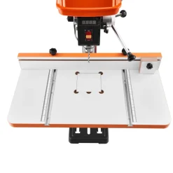 VEVOR Drill Press Table, 24 in x 12 in, Worktable with an Adjustable Fence and Stop Block, Highly Compatible T-Slots, MDF Tabletop, Built-In Scale, Support Multiple Clamps and Vises, for Drill Presses