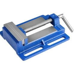 VEVOR Drill Press Vise, 4 Inch Jaw Width, Portable Bench Vise, Slotted Base for Easy Installation, Durable Cast Iron Construction, Workbench Vice, for Woodworking, Metalworking, Drilling, and Cutting