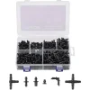 VEVOR  Drip Irrigation Fittings Kit for 1/4" Tubing, 300 Pcs Drip Irrigation System Parts, Tees, Straight Barb, 4 Way Coupling, Elbows, End Plug, Single Barbs, Barbed Connectors for Yard Garden Lawn