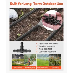 VEVOR Drip Irrigation Fittings Kit for 1/4