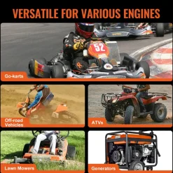 VEVOR Drive Clutch, 2-8HP Engine, 2000 RPM High-Strength Drive Clutch with Asymmetric Designed Wheels & Robust Rubber Belt, Sturdy & Durable Clutch with Full Accessories, Fit for Various Engines