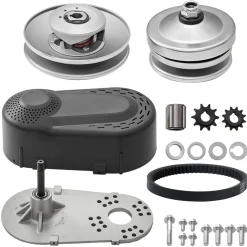 VEVOR Drive Clutch, 2-8HP Engine, 2000 RPM High-Strength Drive Clutch with Asymmetric Designed Wheels & Robust Rubber Belt, Sturdy & Durable Clutch with Full Accessories, Fit for Various Engines