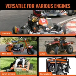 VEVOR Drive Clutch, 2-8HP Engine, 2000 RPM High-Strength Drive Clutch with Asymmetric Designed Wheels & Robust Rubber Belt, Sturdy & Durable Clutch with Full Accessories, Fit for Various Engines