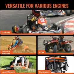 VEVOR Drive Clutch, 2-8HP Engine, 2000 RPM High-Strength Drive Clutch with Asymmetric Designed Wheels & Robust Rubber Belt, Sturdy & Durable Clutch with Full Accessories, Fit for Various Engines