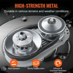VEVOR Drive Clutch, 2-8HP Engine, 2000 RPM High-Strength Drive Clutch with Asymmetric Designed Wheels & Robust Rubber Belt, Sturdy & Durable Clutch with Full Accessories, Fit for Various Engines