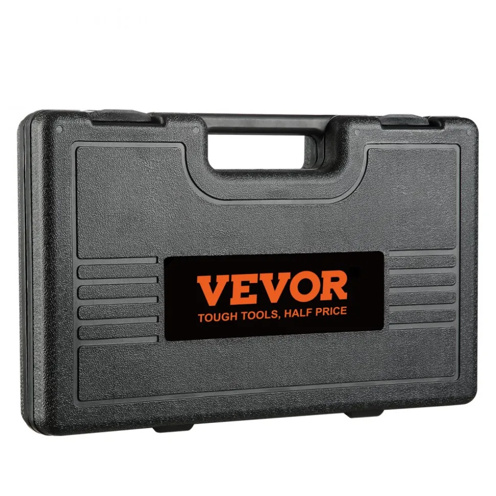 VEVOR 3/8" Drive Impact Socket Set, 48 Piece Socket Set SAE (5/16" -3/4") & Metric (8-22mm)6 Point Cr-V Drive Extension Bar Universal Joint & Power Drill Adapter Includes Storage Case