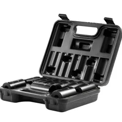 VEVOR 3/8" Drive Impact Socket Set, 11 Piece Deep Socket Set SAE 5/16"-1", 6 Point CR-V Alloy Steel for Auto Repair, Easy-to-Read Size Markings, Rugged Construction, Includes Storage Case