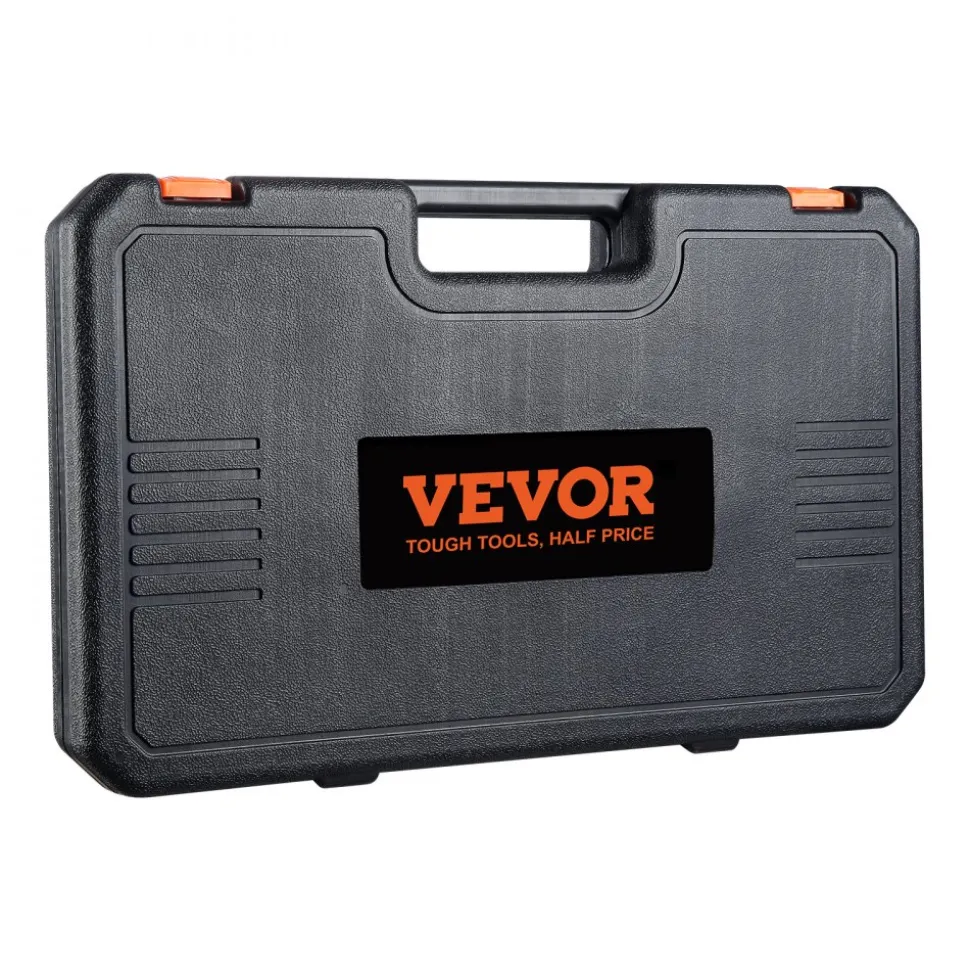 VEVOR 1/2" Drive Impact Socket Set, 33 Piece Socket Set SAE 3/8"-1" and Metric 10-24mm, 6 Point Cr-V Alloy Steel for Auto Repair, Easy-to-Read Size Markings, Rugged Construction, Includes Storage Case