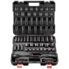 VEVOR Drive Impact Socket Set 1/2" - 65PCS Deep & Standard Socket Set SAE 3/8" to 1-1/4" and Metric 10-24mm, 6 Point CR-V & Cr-Mo Alloy Steel for Auto Repair - Easy-to-Read Size Markings, Storage Case