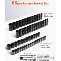 VEVOR Drive Impact Socket Set 1/2