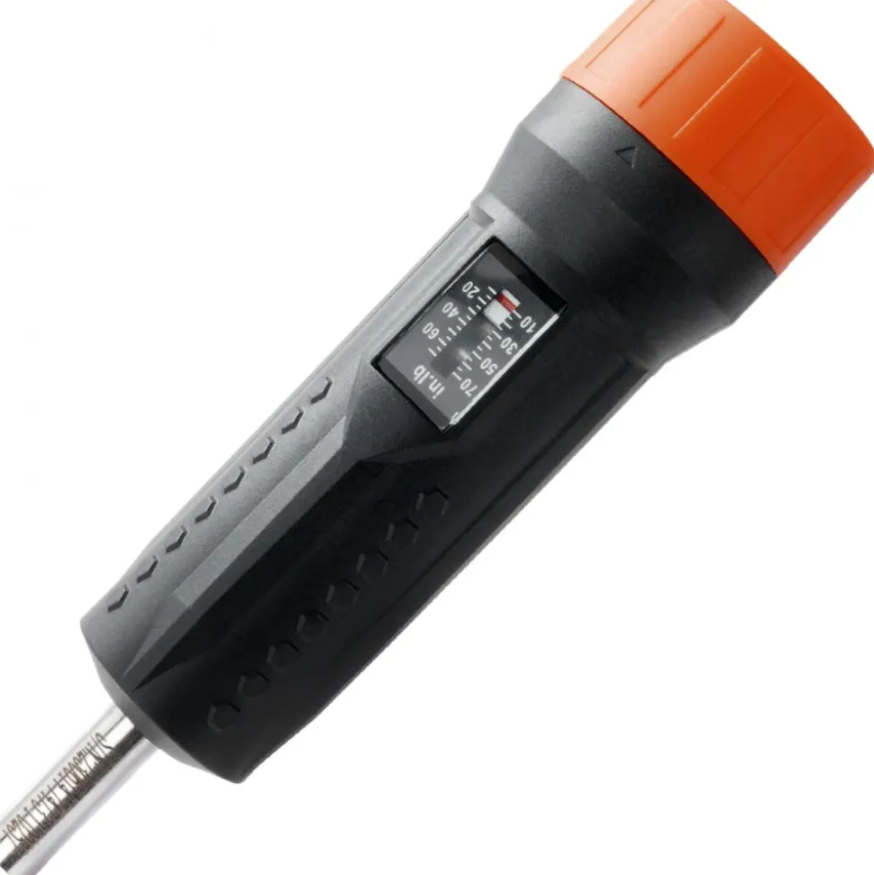 VEVOR 1/4" Drive Torque Screwdriver Wrench Set | 10-70 in-lbs Torque Adjustment Range | 1 in-lb Increment Torque Screwdriver | Driver Bits Set with View Window, 12 Bits & Case, Magnetic Function