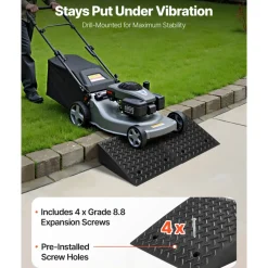 VEVOR Driveway Curb Ramp, 7000 lbs Load Capacity, 7 Inches Rise Height Heavy Duty Curbside Bridge Ramp with Drainage Tank for Wheelchairs, Strollers, Motorcycles, Cars, Lawn Mowers & Trailers, 2 Pack