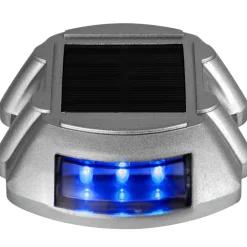 VEVOR Driveway Lights 24-Pack, Solar Driveway Lights with Switch Button, Solar Deck Lights Waterproof, Wireless Dock Lights 6 LEDs for Path Warning Garden Walkway Sidewalk Steps, LED Bright Blue