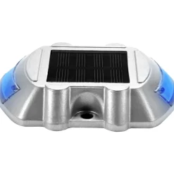 VEVOR Driveway Lights 24-Pack, Solar Driveway Lights with Switch Button, Solar Deck Lights Waterproof, Wireless Dock Lights 6 LEDs for Path Warning Garden Walkway Sidewalk Steps, LED Bright Blue