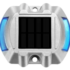 VEVOR Driveway Lights 16-Pack, Solar Driveway Lights with Switch Button, Solar Deck Lights Waterproof, Wireless Dock Lights 6 LEDs for Path Warning Garden Walkway Sidewalk Steps, LED Bright Blue