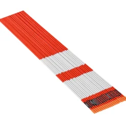 VEVOR Driveway Markers, 500Pcs 48 in Long 1/4 in Dia, Hi-Visibility Driveway Reflectors with 12 in Steel Drill Bits, Reflective Snow Sticks Fiberglass Pole for Parking Lots, Walkways, Snow Plowing