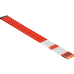 VEVOR Driveway Markers, 200Pcs 48 in Long 1/4 in Dia, Hi-Visibility Driveway Reflectors with 12 in Steel Drill Bits, Reflective Snow Sticks Fiberglass Pole for Parking Lots, Walkways, Snow Plowing