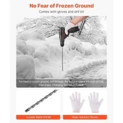 VEVOR Driveway Markers, 100 PCS 48 inch, 0.31 inch Diameter, Orange Fiberglass Poles Snow Stakes with Reflective Tape, 12